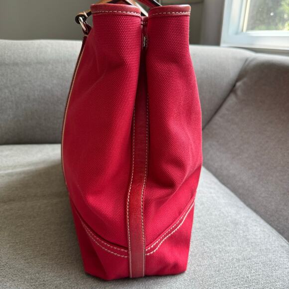 Coach 70157 Large Canvas Carryall Shoulder Totepu500 Red - Picture 14 of 14